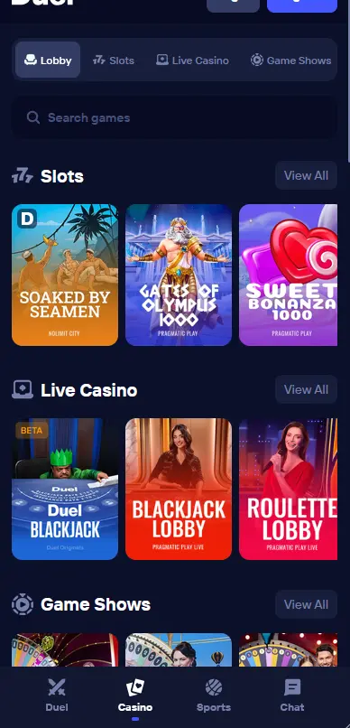 Duel Casino App – Mobile Casino PWA auf Android und iOS
